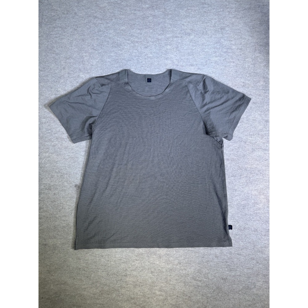 Lululemon Metal Vent Tech T Shirt Mens Heather Gray Texture Sweat Wick Running